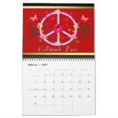 Peace, Love, Celebrate Kalender (Feb 2027)