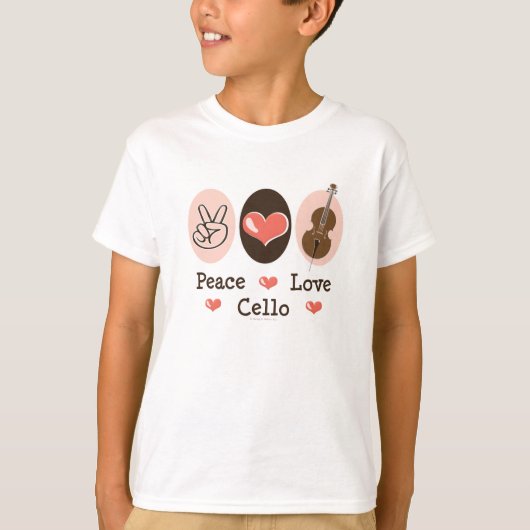 Peace Love Cello Kid Sweatshirt (Voorkant)