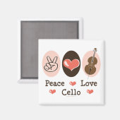 Peace Love Cello Magnet (Recto/Verso)