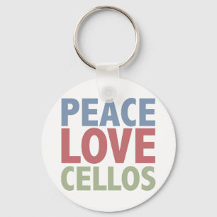 Peace Love Cellos Sleutelhanger