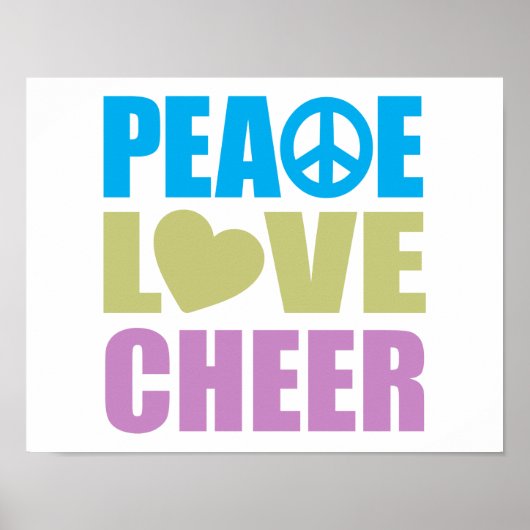 Peace Love Cheer Poster (Voorkant)