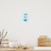PEACE LOVE CHEER POSTER (Cuisine)