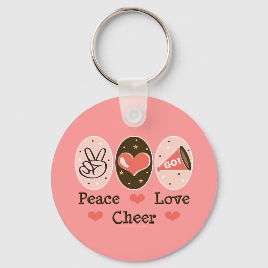 Peace Love Cheer Sleutelhanger (Voorkant)