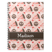 Peace Love Cheer Spiral Notebook Journal Notitieboek (Voorkant)