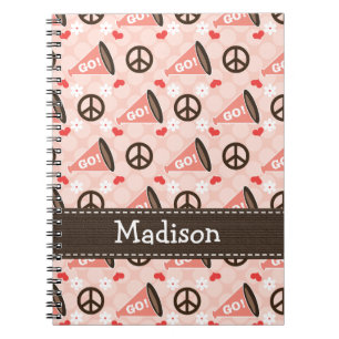 Peace Love Cheer Spiral Notebook Journal Notitieboek