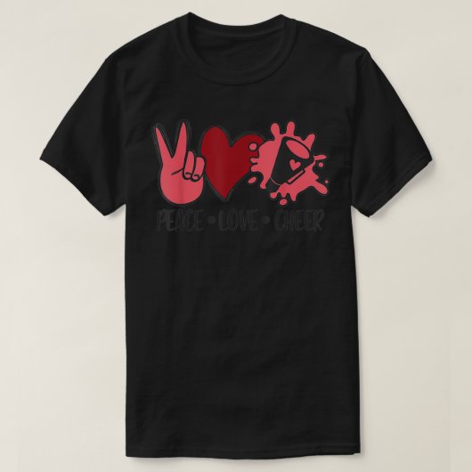 Peace Love-cheergave, grafisch geschenk T-shirt (Design voorkant)