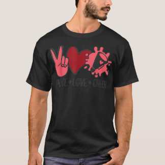 Peace Love-cheergave, grafisch geschenk T-shirt