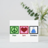 Peace Love Chemistry Briefkaart (Staand voorkant)