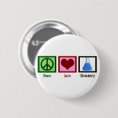 Peace Love Chemistry Ronde Button 5,7 Cm (Voorkant /achterkant)