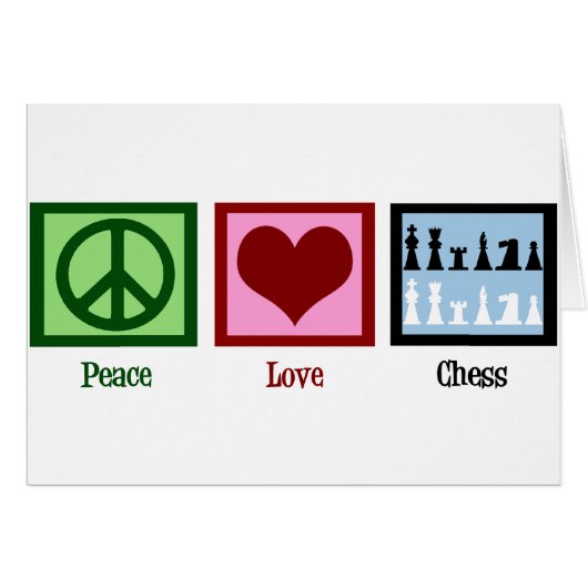 Peace Love Chess (Voorkant Horizontaal)