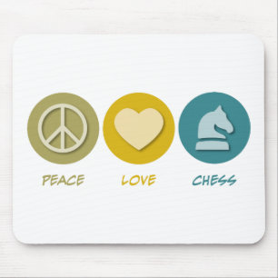Peace Love Chess Muismat