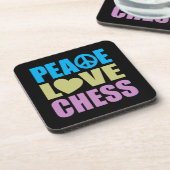 Peace Love Chess Onderzetter (Linkerzijde)