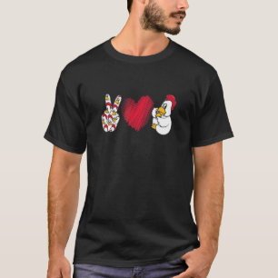 Peace Love Chicken Kip T-shirt