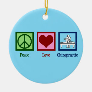 Peace Love Chiropractic - Cute Chiropractor Keramisch Ornament