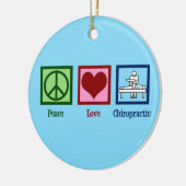 Peace Love Chiropractic - Cute Chiropractor Keramisch Ornament (Links)