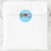 Peace Love Chiropractic - Cute Chiropractor Ronde Sticker (Tas)