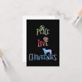 Peace Love Chiweenies Kaart (Voorkant / Achterkant in situ)