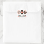 Peace Love Chocolade Sticker (Tas)