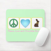 Peace Love Chocolate Bunnies Muismat (Met muis)