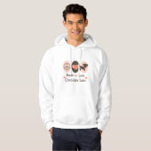 Peace Love Chocolate Labs Hooded Sweatshirt (Voorkant volledig)
