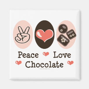 Peace Love Chocolate Magnet Magneet