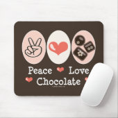 Peace Love Chocolate Mousepad Muismat (Met muis)