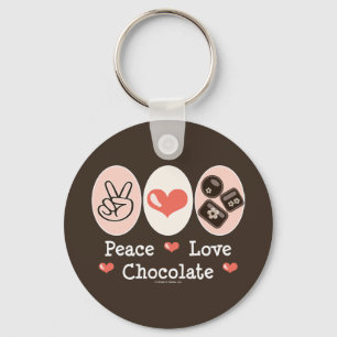 Peace Love Chocolate Sleutelhanger