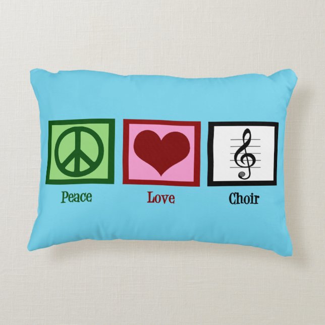 Peace Love Choir Decoratief Kussen (Achterkant)