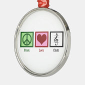 Peace Love Choir Metalen Ornament (Links)