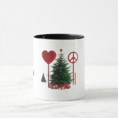 Peace Love Christmas Combo Mug – Vibrant Holiday  (Centre)