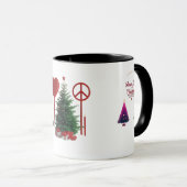 Peace Love Christmas Combo Mug – Vibrant Holiday  (Devant droit)