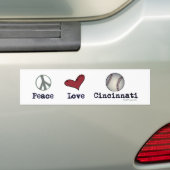 Peace Love Cincinnati Bumpersticker (Op auto)