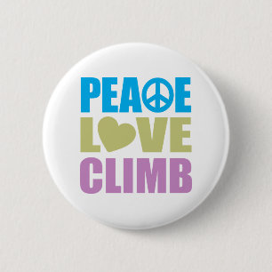 Peace Love Climb Ronde Button 5,7 Cm