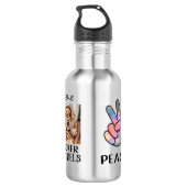 Peace Love Cocker Spaniels Hondenliefhebbers Waterfles (Achterkant)