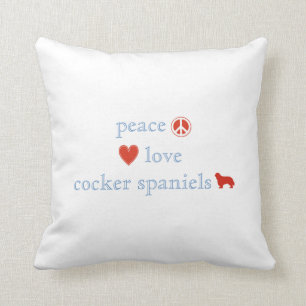 Peace Love Cocker Spaniels Kussen