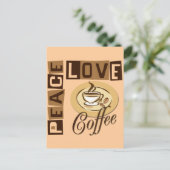 PEACE LOVE COFFEE BRIEFKAART (Staand voorkant)