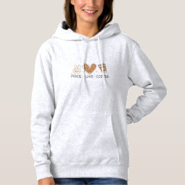 Peace Love Coffee I Love Coffee Quote Grappig Gelu Hoodie