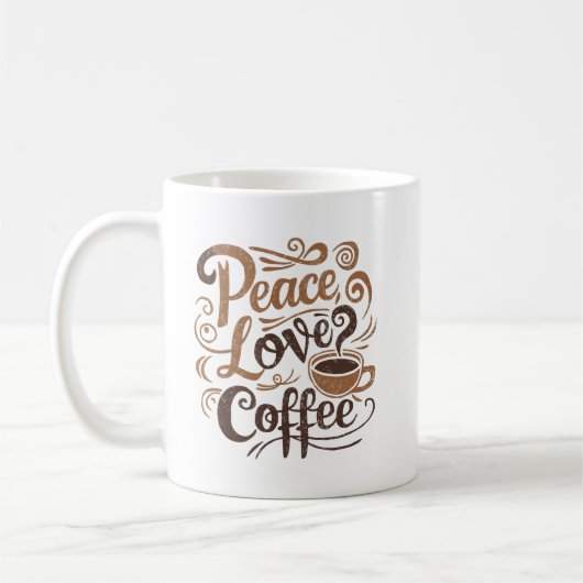 Peace Love Coffee Mok (Links)