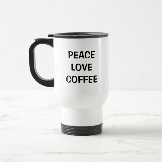 Peace Love Coffee Reisbeker (Links)