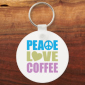 Peace Love Coffee Sleutelhanger (Voorkant)