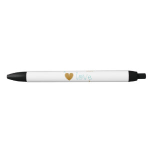 Peace Love Coffee Zwarte Inkt Pen