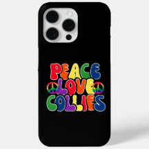 Peace Love Collies mobiele telefoon gevallen