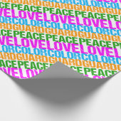 Peace Love Color Guard Cadeaupapier (Hoek)
