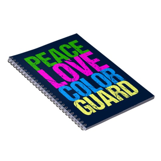 Peace Love Color Guard Notitieboek (Rechterzijde)