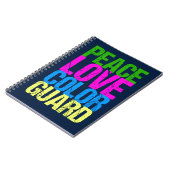 Peace Love Color Guard Notitieboek (Linkerzijde)