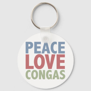 Peace Love Congas Sleutelhanger