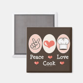 Peace Love Cook Magnet (Recto/Verso)