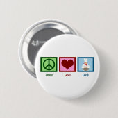 Peace Love Cook Ronde Button 5,7 Cm (Voorkant /achterkant)