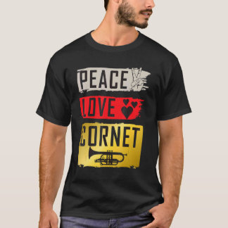 Peace Love Cornet Sleep Trombone Herhaal Cornt Ins T-shirt