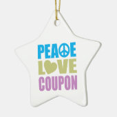 Peace Love Coupon Keramisch Ornament (Links)
